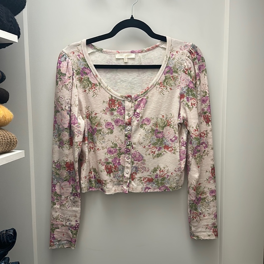 LoveShackFancy floral cardigan